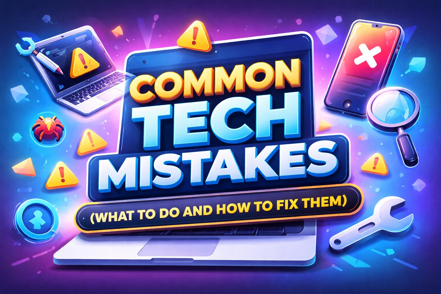 COMMON TECH MISTAKES(WHAT TO DO AND HOW TO FIX THEM)