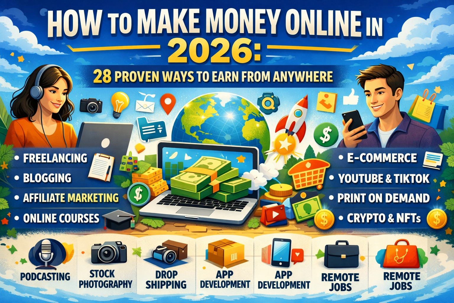 How to Make Money Online in 2025: 28 Proven Ways to Earn From Anywhere