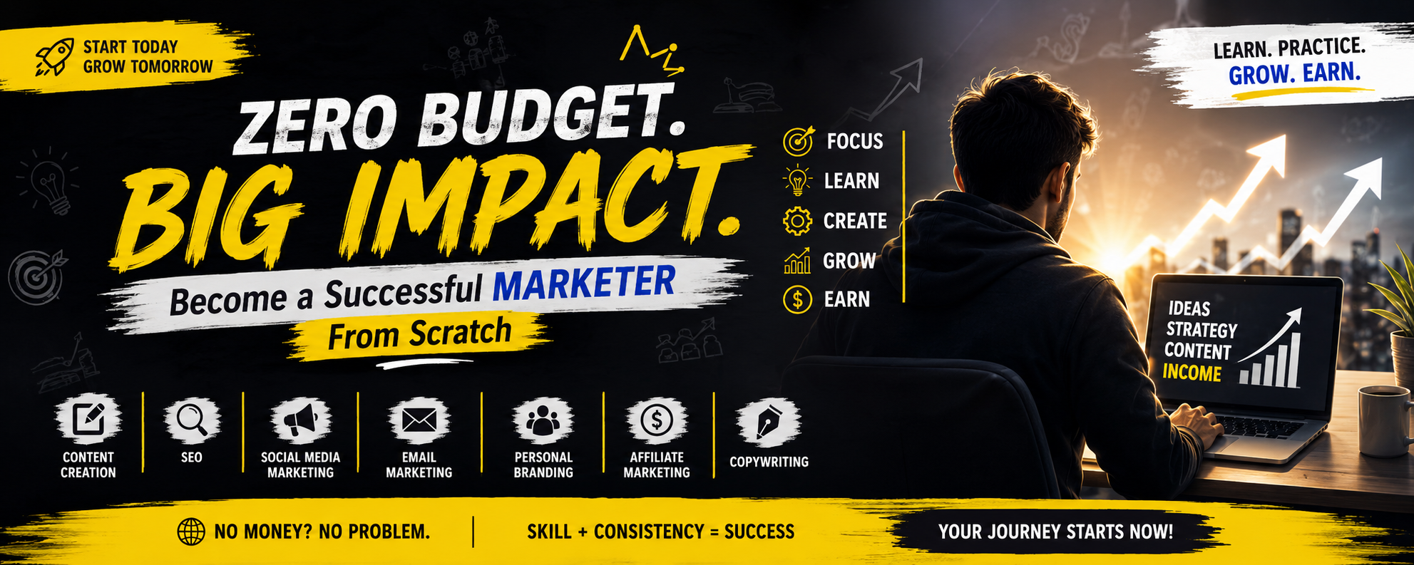 How to Become a Successful Marketer Without Spending Money