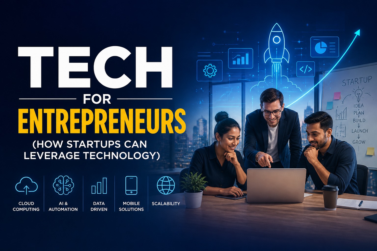 TECH FOR ENTREPRENEURS (HOW STARTUPS CAN LEVERAGE TECHNOLOGY)
