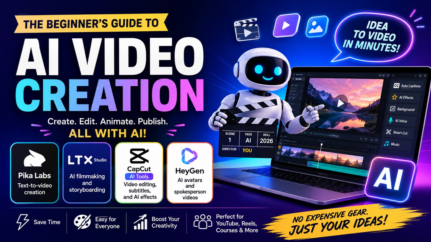 AI Video Creation for Beginners - Pika Labs, LTX Studio, CapCut AI Tools