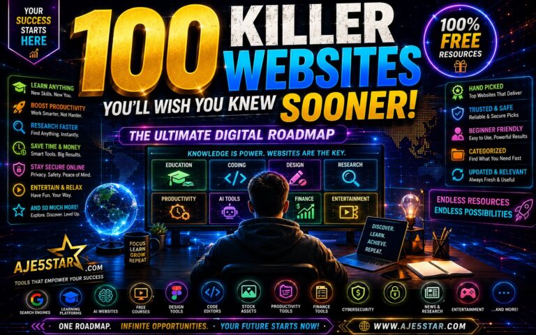 100 Killer Websites You’ll Wish You Knew Sooner: The Ultimate Digital Roadmap