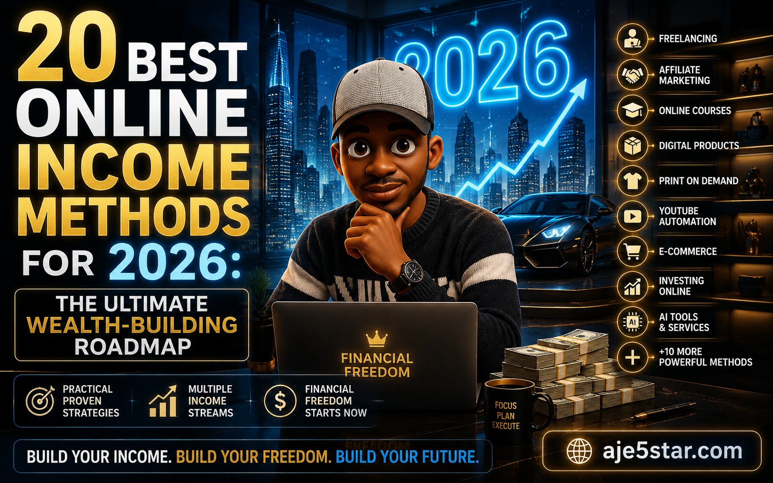20 Best Online Income Methods for 2026: The Ultimate Wealth-Building Roadmap
