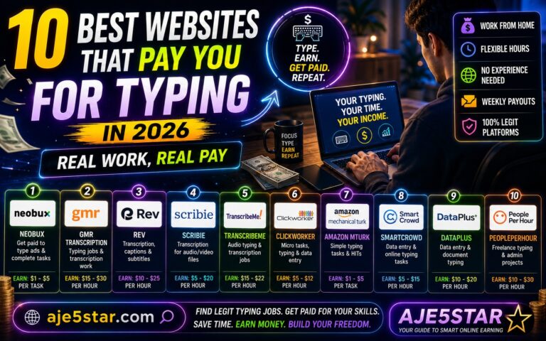 10 Best Websites That Pay You for Typing in 2026: Real Work, Real Pay