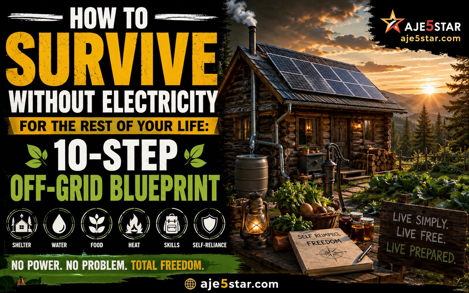 How to Survive Without Electricity for the Rest of Your Life: 10-Step Off-Grid Blueprint