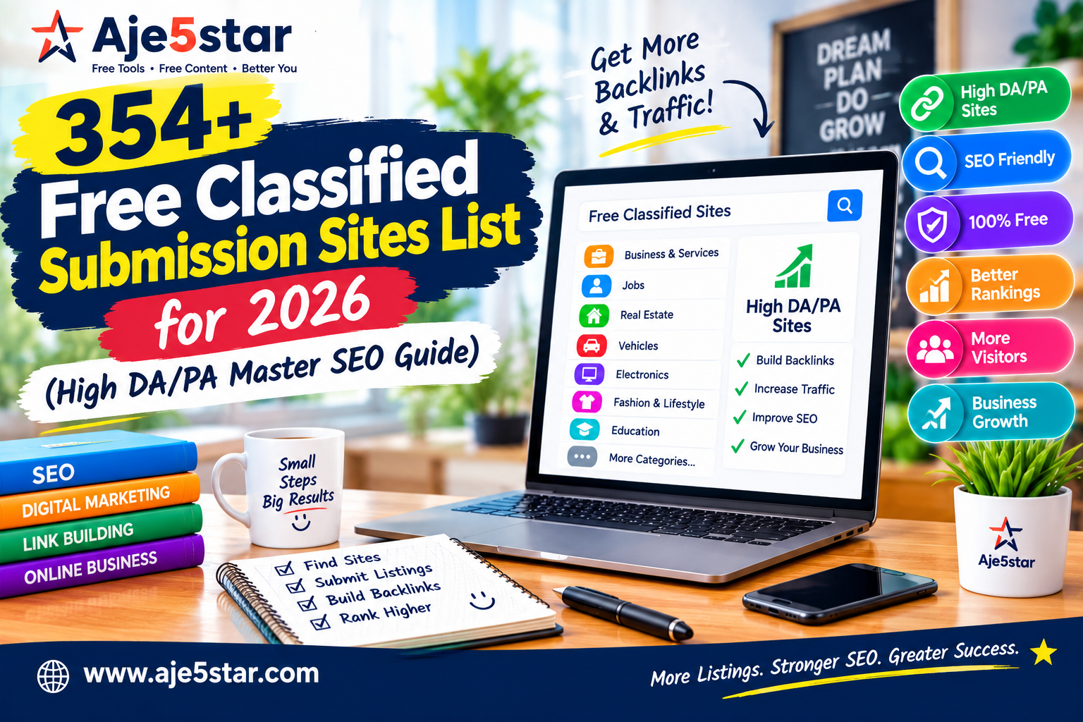 354+ Free Classified Submission Sites List for 2026 (High DA/PA Master SEO Guide)