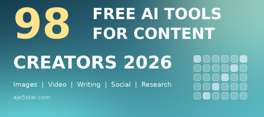 98 free AI tools for content creators in 2026
